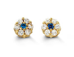 Load image into Gallery viewer, Kid&#39;s 14K Yellow Gold Flower Stud Earrings
Collection: Cluster
