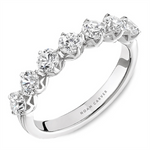 Load image into Gallery viewer, Lady&#39;s 14K White Gold Prong Set Lab Diamonds Band
Diamond Shape: Round
