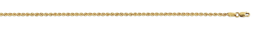 10K Yellow Gold Rope Chain 
Length: 18"- 20"