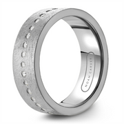 Men's White Gold Flat Diamond Band
Total Diamonds: 0.24cttw
Top Widt