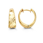 Load image into Gallery viewer, Kid&#39;s 10K Yellow Gold Diamond Cut Huggie Earrings
Collection: Huggies
