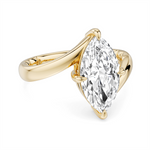 Load image into Gallery viewer, Yellow Gold Solitaire Diamond Engagement Ring Semi-Mount
Fits Centre: