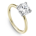 Load image into Gallery viewer, Yellow &amp; White Gold Hidden Halo Diamond Engagement Ring Semi-Mount
Fi
