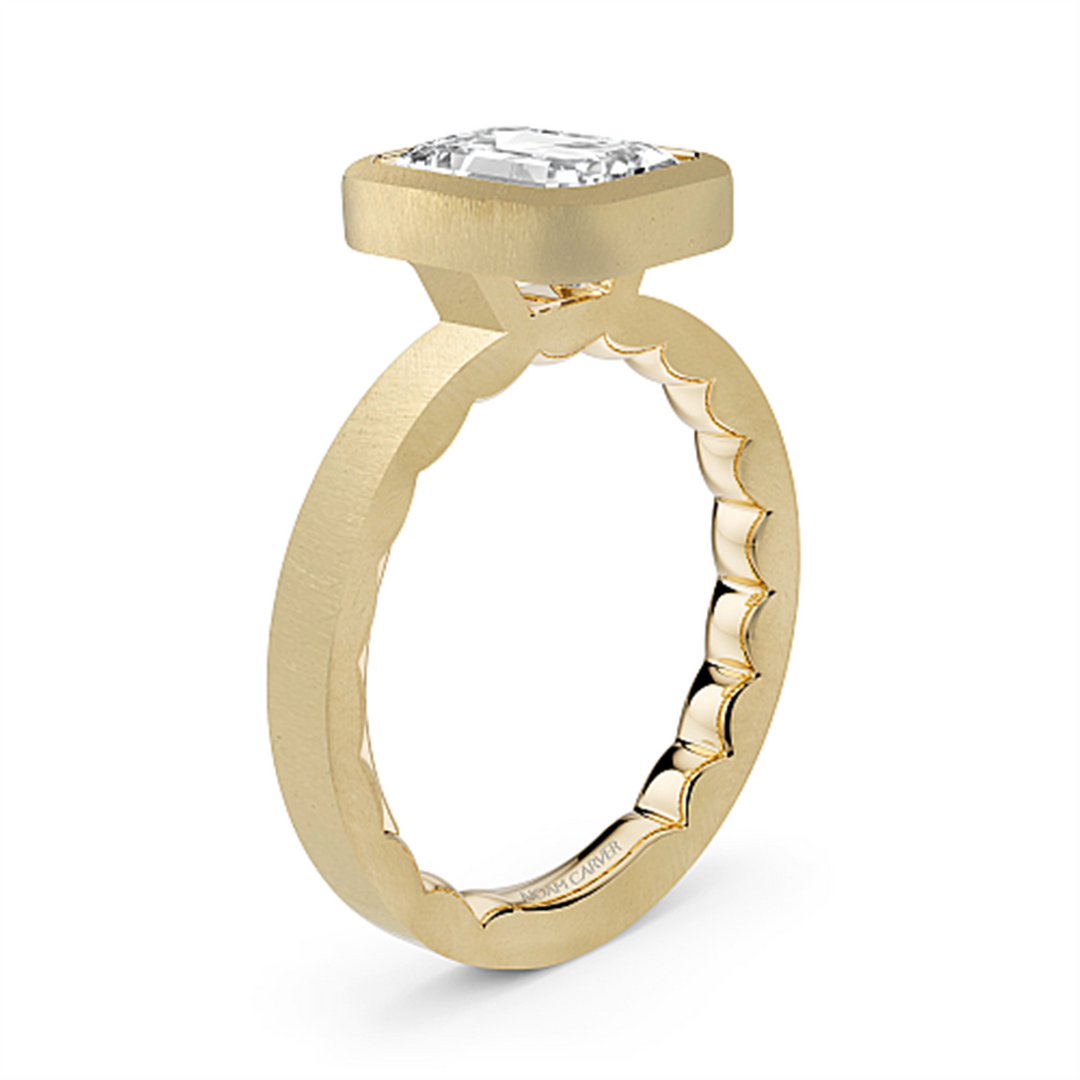 Yellow Gold Solitaire Diamond Engagement Ring Semi-Mount
Fits Centre: