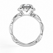 White Gold Halo Diamond Semi-Mount
