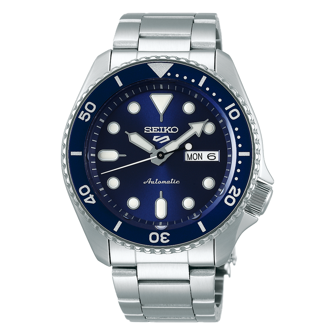 SEIKO5 Men's Stainless Steel Automatic Sport Watch with Blue Dial
Col