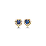 Load image into Gallery viewer, Kid&#39;s 14K Yellow Gold Heart Stud Earrings
Collection: Lovies
