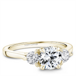 Load image into Gallery viewer, Yellow Gold 3 Stone Diamond Semi-Mount
