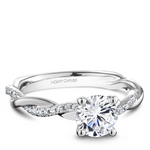 Load image into Gallery viewer, White Gold Intertwined Diamond Engagement Ring Semi-Mount
Fits Centre