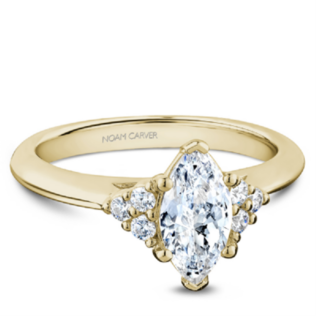 Yellow Gold Modern Diamond Semi-Mount