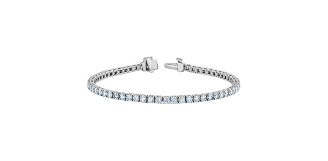 14K White Gold Lab Diamonds Tennis Bracelet 
Total Diamonds: 5 cttw V