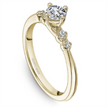 Load image into Gallery viewer, 14K Yellow Gold Unique Round Diamond Engagement Ring
