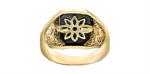 Load image into Gallery viewer, Men&#39;s 10K Yellow Gold Signet Onyx and Diamonds Ring
