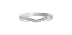 Load image into Gallery viewer, Lady&#39;s 10K White Gold Curved Bead Set Diamonds Band
Diamond Shape: Ro
