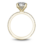14K Yellow Gold Side Stones Diamond Engagement Ring Semi-Mount
Fits C
