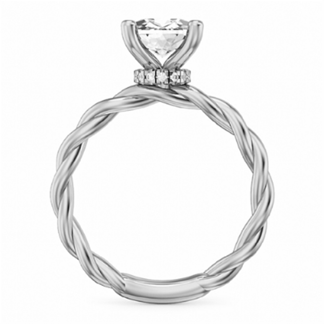 Yellow Gold Solitaire Diamond Semi-Mount