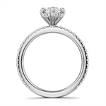 Load image into Gallery viewer, White Gold Side Stones Diamond Engagement Ring Semi-Mount
Fits Centre