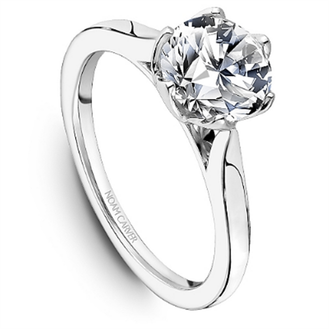 White Gold Solitaire Engagement Ring Mount
Fits Centre: 2.00ct Round