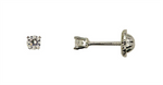 Load image into Gallery viewer, Kid's 10K White Gold Round CZ Stud Earrings

Dimensions: 2.5mm