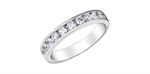 Load image into Gallery viewer, Lady&#39;s 14K White Gold Channel Set Diamonds Band
Diamond Shape: Round
