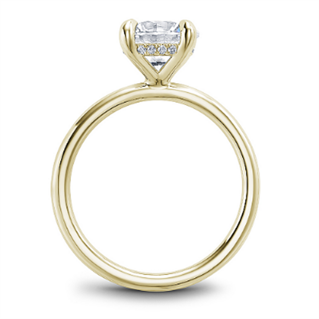 Yellow Gold Solitaire Diamond Semi-Mount