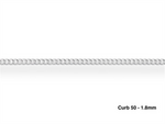 Load image into Gallery viewer, Sterling Silver White Curb Chain 
Width: 1.8mm
Length: 16"