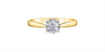 Load image into Gallery viewer, 10K Yellow &amp; White Gold Solitaire Round Diamond Engagement Ring
