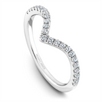 Load image into Gallery viewer, Lady's White Gold Curved Prong Set Diamonds Band
Diamond Shape: Round