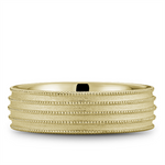 Load image into Gallery viewer, Men's Yellow Gold Carved Band with Sandblast Finish 
Top Width: 7 mm