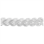Load image into Gallery viewer, White Sterling Silver Franco Bracelet 
Top Width: 4mm
Length: 8.5"
