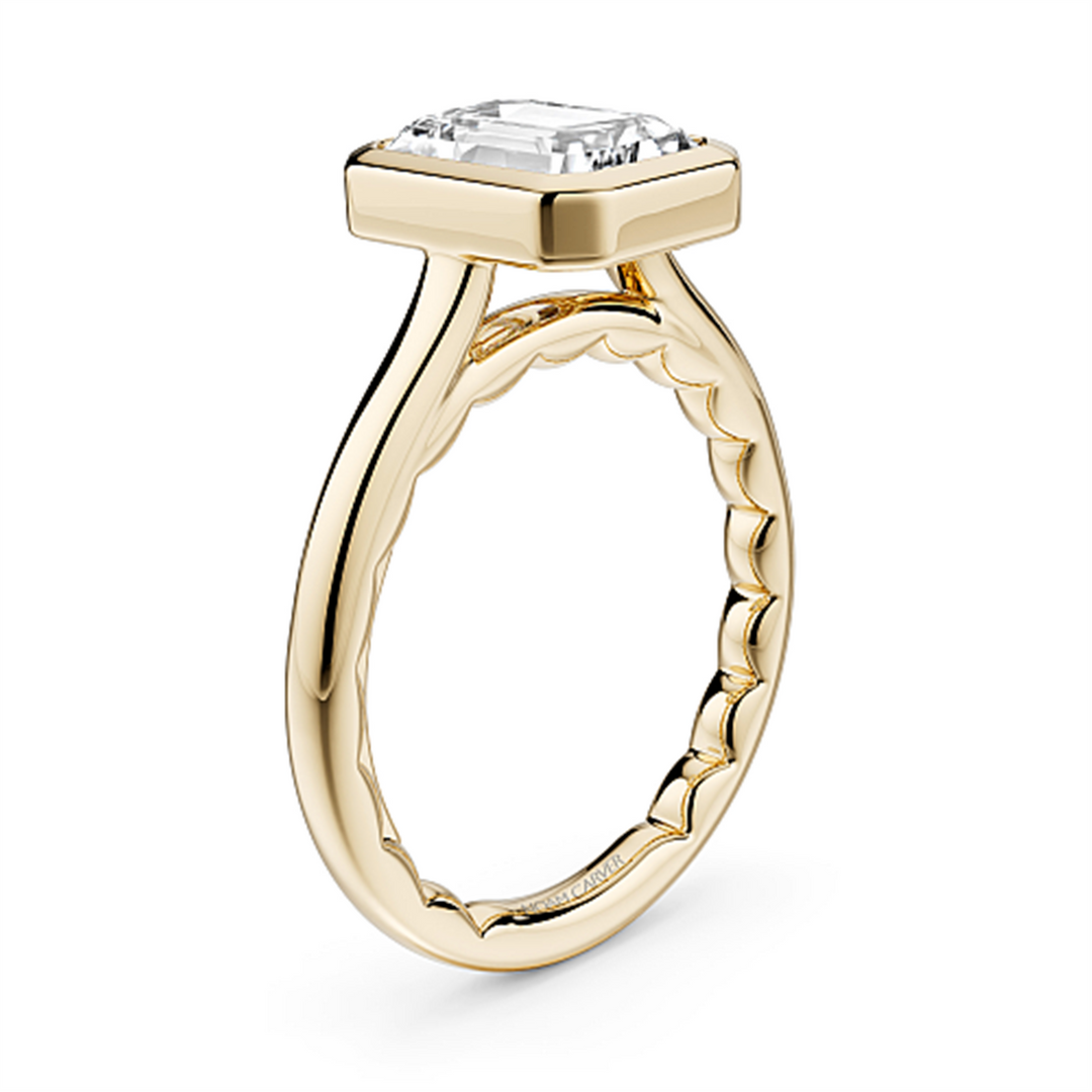 Yellow Gold Solitaire Diamond Engagement Ring Semi-Mount
Fits Centre: