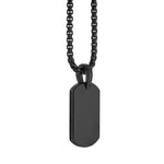 Load image into Gallery viewer, Matte&#39; Black Stainless Steel Dog Tag Necklace
