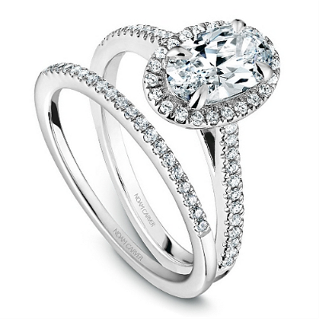White Gold Halo Diamond Semi-Mount