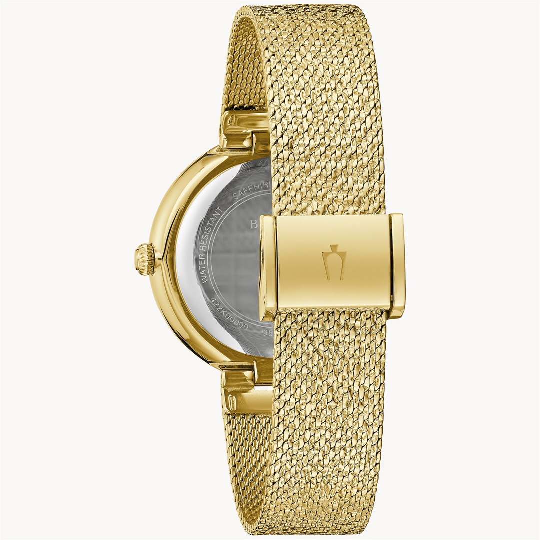 BULOVA Lady's Stainless Steel Quartz Dress Watch with Gold Dial
Colle