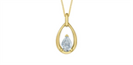 Load image into Gallery viewer, 10K Yellow Gold Lab Diamond Open Pear Pendant Necklace

PENDANT
Tot
