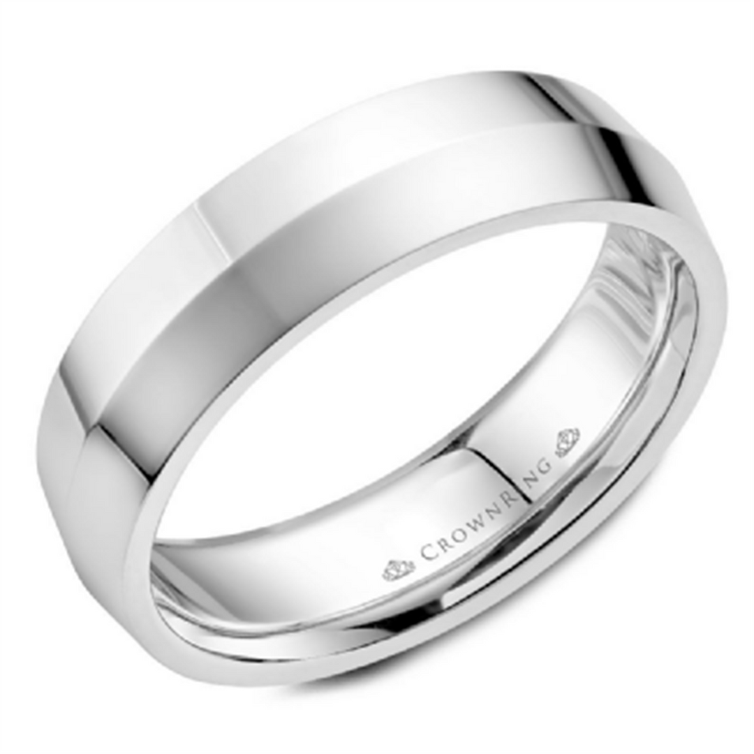 Men's Gold Domed Band with Polished Finish