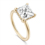 Load image into Gallery viewer, Yellow Gold Hidden Halo Diamond Engagement Ring Semi-Mount
Fits Centr