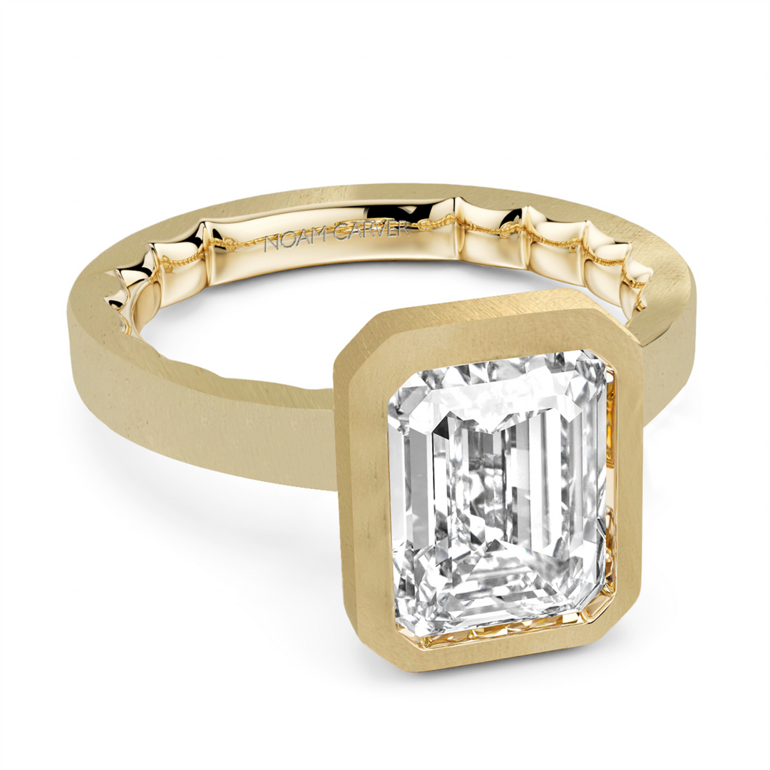 Yellow Gold Solitaire Diamond Engagement Ring Semi-Mount
Fits Centre: