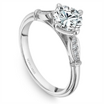 Load image into Gallery viewer, White Gold Vintage Diamond Semi-Mount
