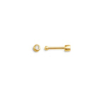 Load image into Gallery viewer, 14K Yellow Gold Nose Stud with Diamond 
Collection: Sparkles
