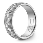Load image into Gallery viewer, Men's White Gold Beaded Diamond Band