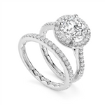 Load image into Gallery viewer, White Gold Halo Diamond Engagement Ring Semi-Mount
Fits Centre: 2.00c