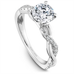 Load image into Gallery viewer, White Gold Intertwined Diamond Semi-Mount