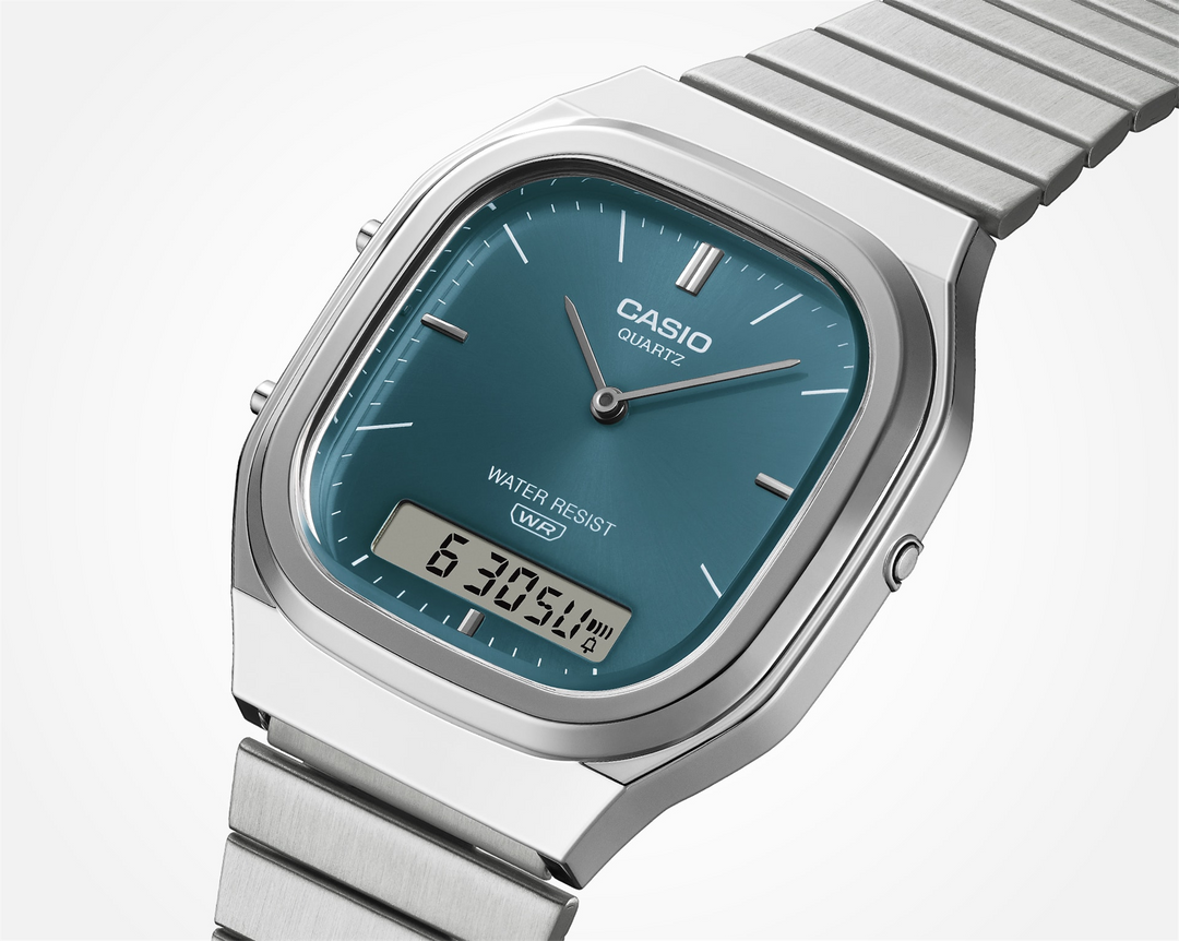 CASIO Unisex Base Metal Digital Dress Watch with Green Dial
Collectio