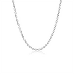Load image into Gallery viewer, White Sterling Silver Fancy Twisted Bracelet 
Top Width: 2.5mm