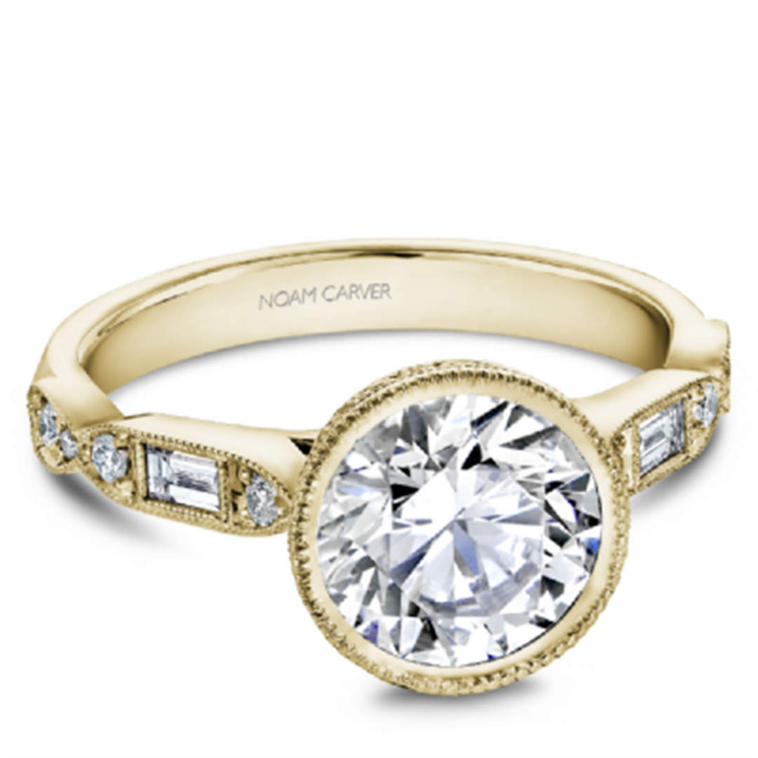 Yellow Gold Vintage Diamond Semi-Mount