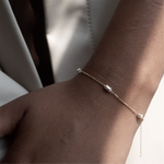 Load image into Gallery viewer, 10K Yellow Gold Baguette CZ Open Link Bracelet
Bracelet Width: 1.1mm