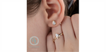 Load image into Gallery viewer, 10K Yellow Gold Picture Frame Pear Lab Diamonds Stud Earrings
Total D
