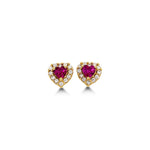 Load image into Gallery viewer, Kid&#39;s 14K Yellow Gold Heart Stud Earrings
Collection: Lovies
