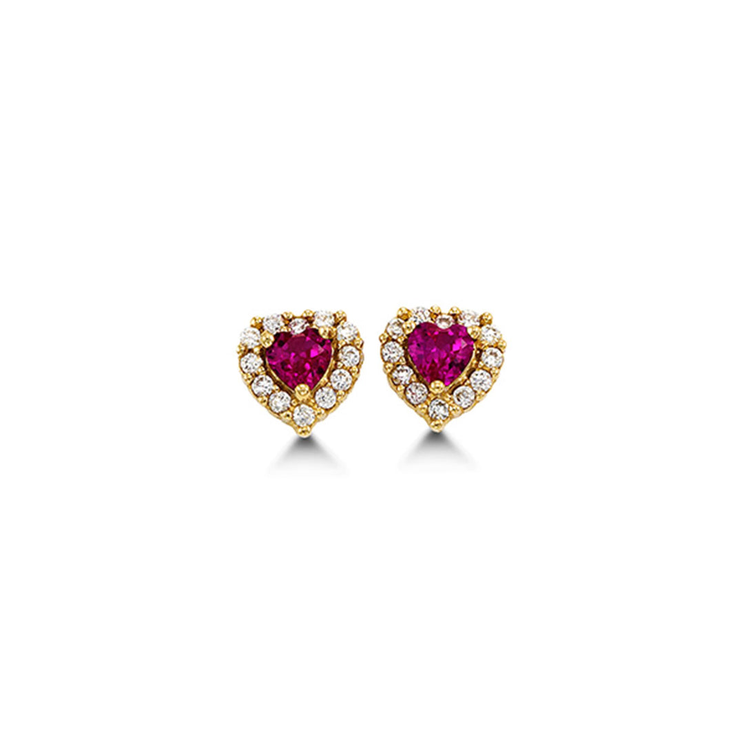 Kid's 14K Yellow Gold Heart Stud Earrings
Collection: Lovies